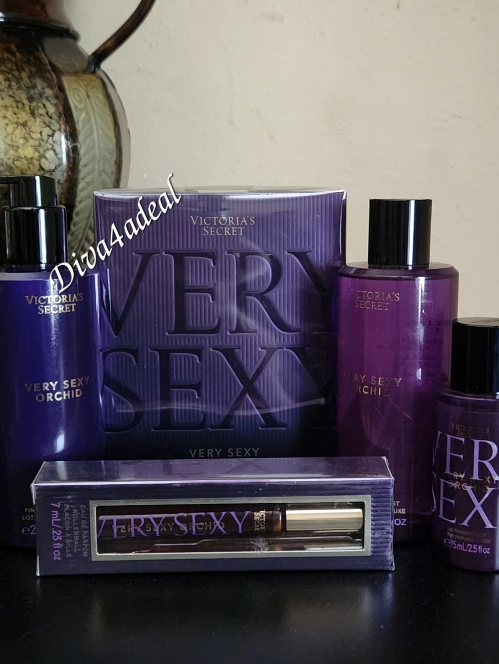 Victoria’s Secret VERY SEXY ORCHID 3.4 FL OZ EDP 5PC Bundle